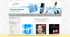Desktop Screenshot of cosmeticnaturelle.de